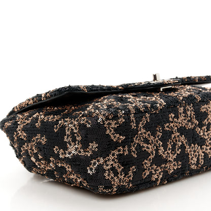 Chanel Sequin Medium Single Flap Black Gold 10 of 11