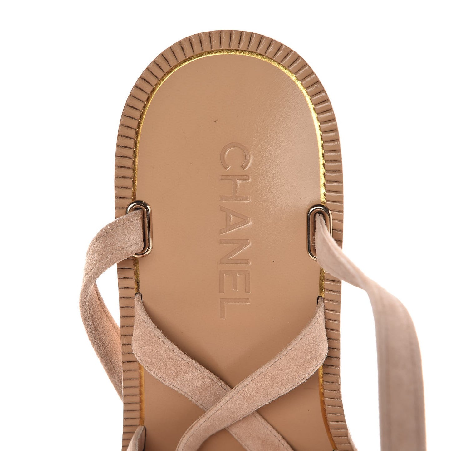 Suede Wrap Sandals 40.5 Beige