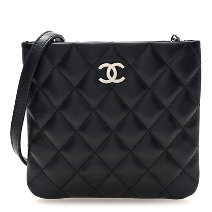 Chanel Lambskin Quilted Uniform Crossbody Bag Black 1 of 11