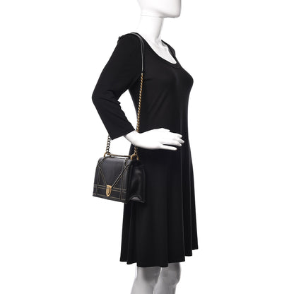 Christian Dior Lambskin Studded Medium Diorama Flap Bag Black 2 of 9