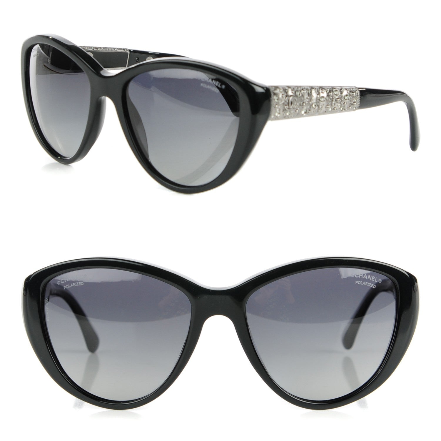 Chanel Cat Eye Bijoux Sunglasses 5298 B Black 1 of 8