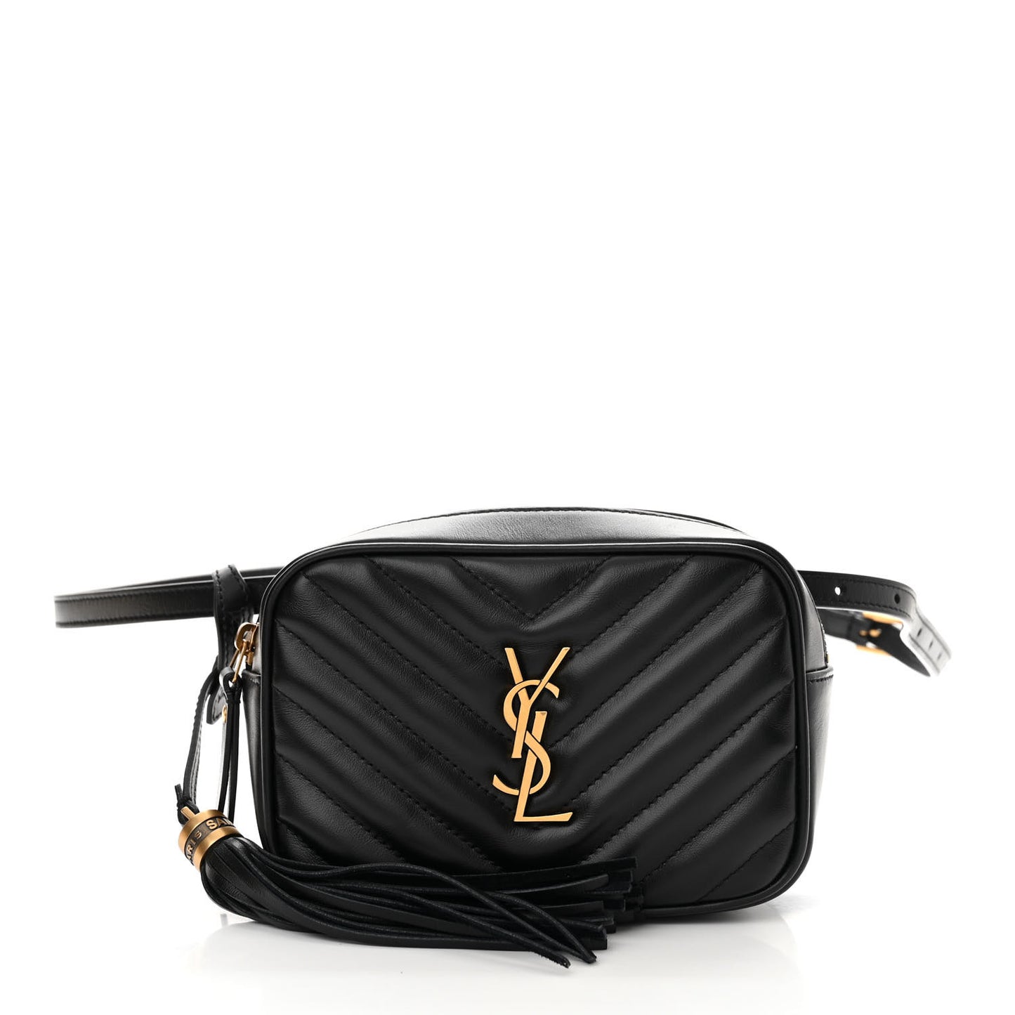 Calfskin Matelasse Monogram Lou Belt Bag Black