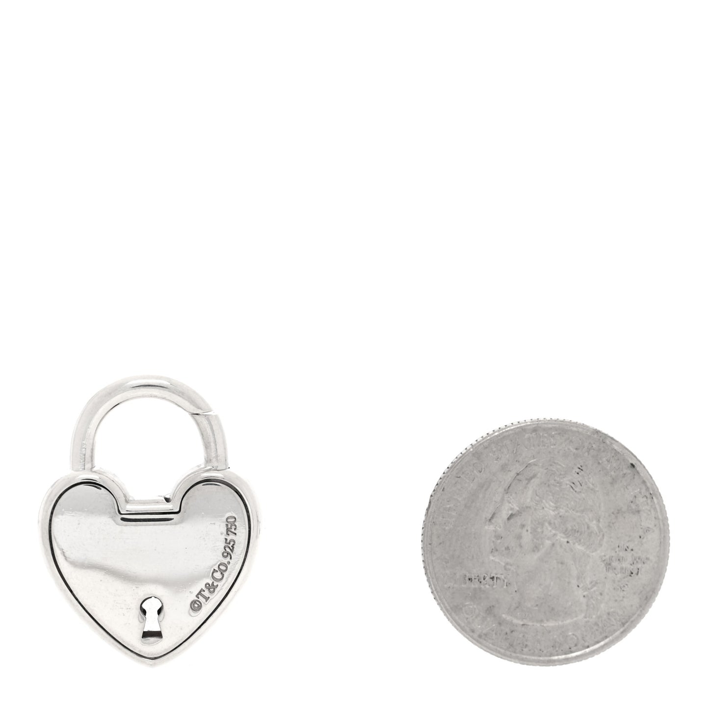 18K Rose Gold Sterling Silver Lock Heart Charm