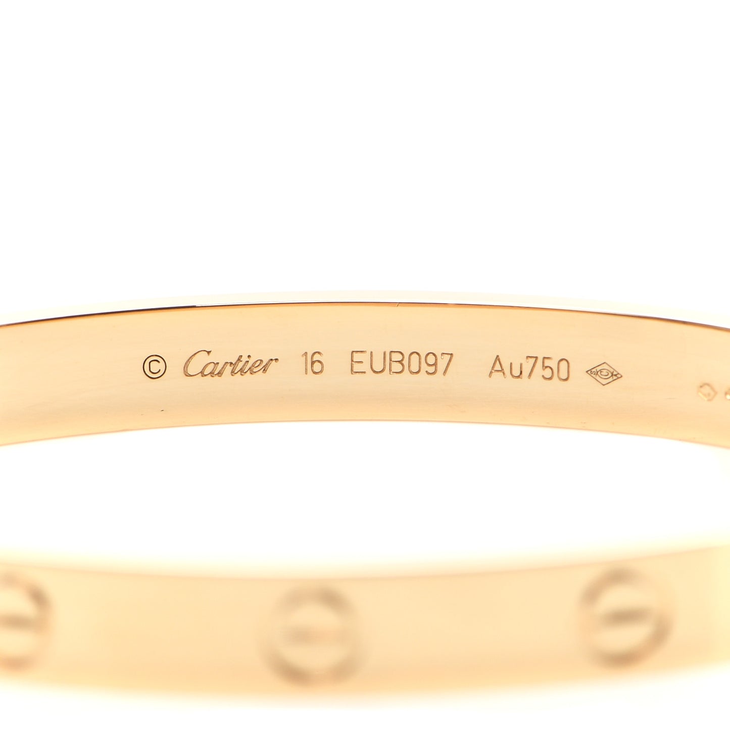 18K Yellow Gold LOVE Bracelet 16