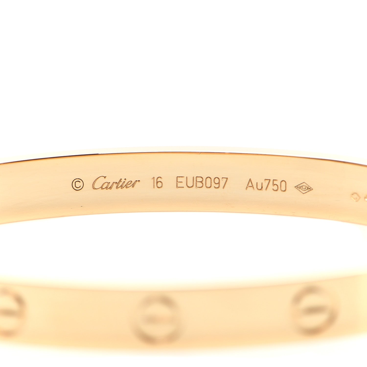 Cartier 18K Yellow Gold LOVE Bracelet 16 5 of 6