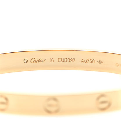 Cartier 18K Yellow Gold LOVE Bracelet 16 5 of 6