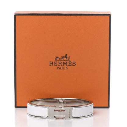 Hermes Enamel Narrow Clic Clac H Bracelet PM White 5 of 5