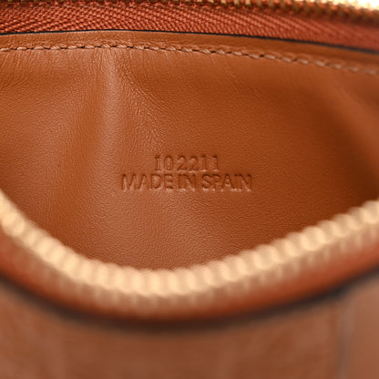 Loewe Calfskin Embossed Repeat Coin Card Holder Tan 7 of 8