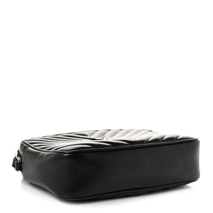 Saint Laurent Calfskin Matelasse Monogram Lou Camera Bag Black 4 of 13