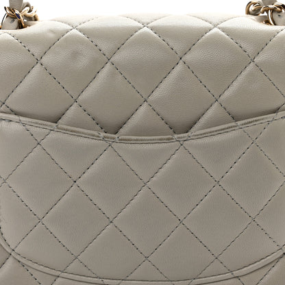 Chanel Lambskin Quilted Mini Square Flap Grey 11 of 14