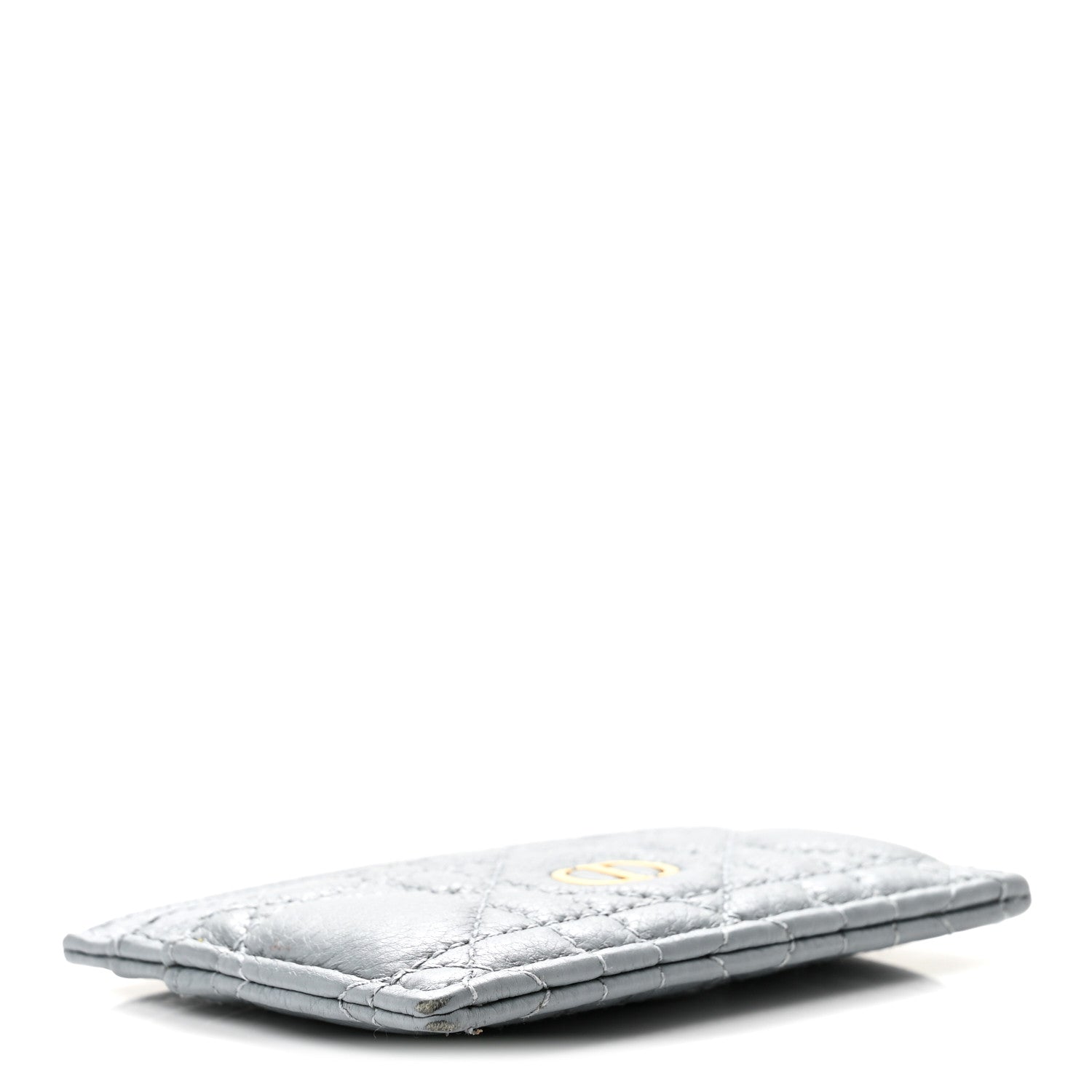 Christian Dior Supple Calfskin Cannage Caro Five-Slot Card Holder Cloud Blue 4 of 8