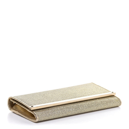 Jimmy Choo Glitter Fabric Milla Chain Wallet Champagne 4 of 10