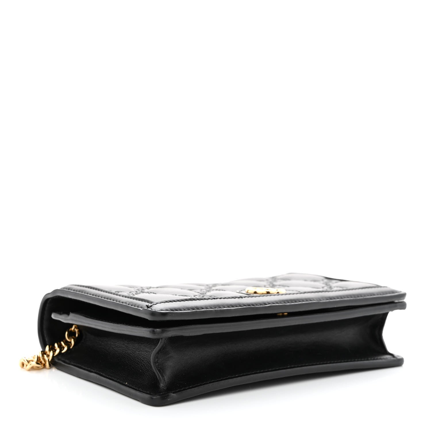 Gucci Calfskin GG Matelasse Chain Wallet Black 4 of 12