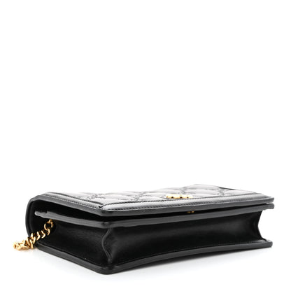 Gucci Calfskin GG Matelasse Chain Wallet Black 4 of 12