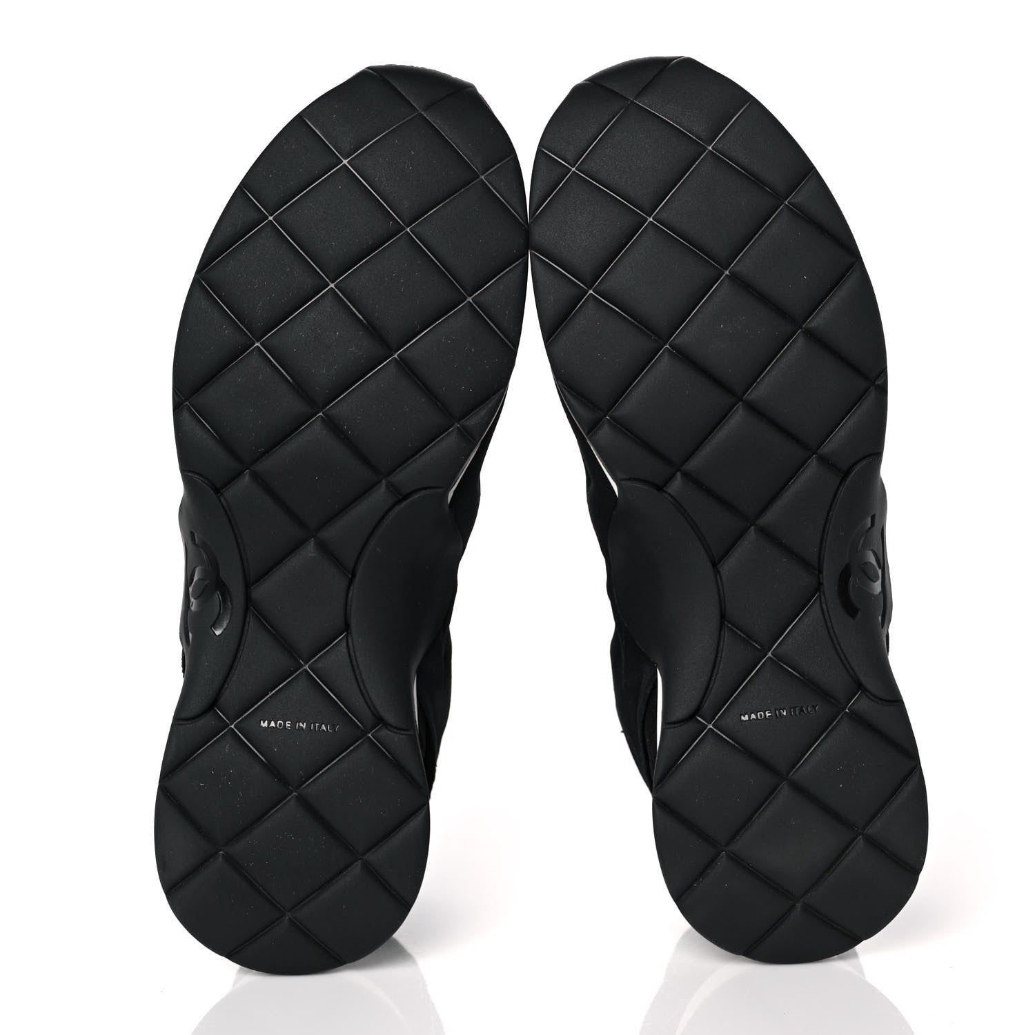 Chanel Stretch Fabric Womens CC Sneakers 39 Black 6 of 9