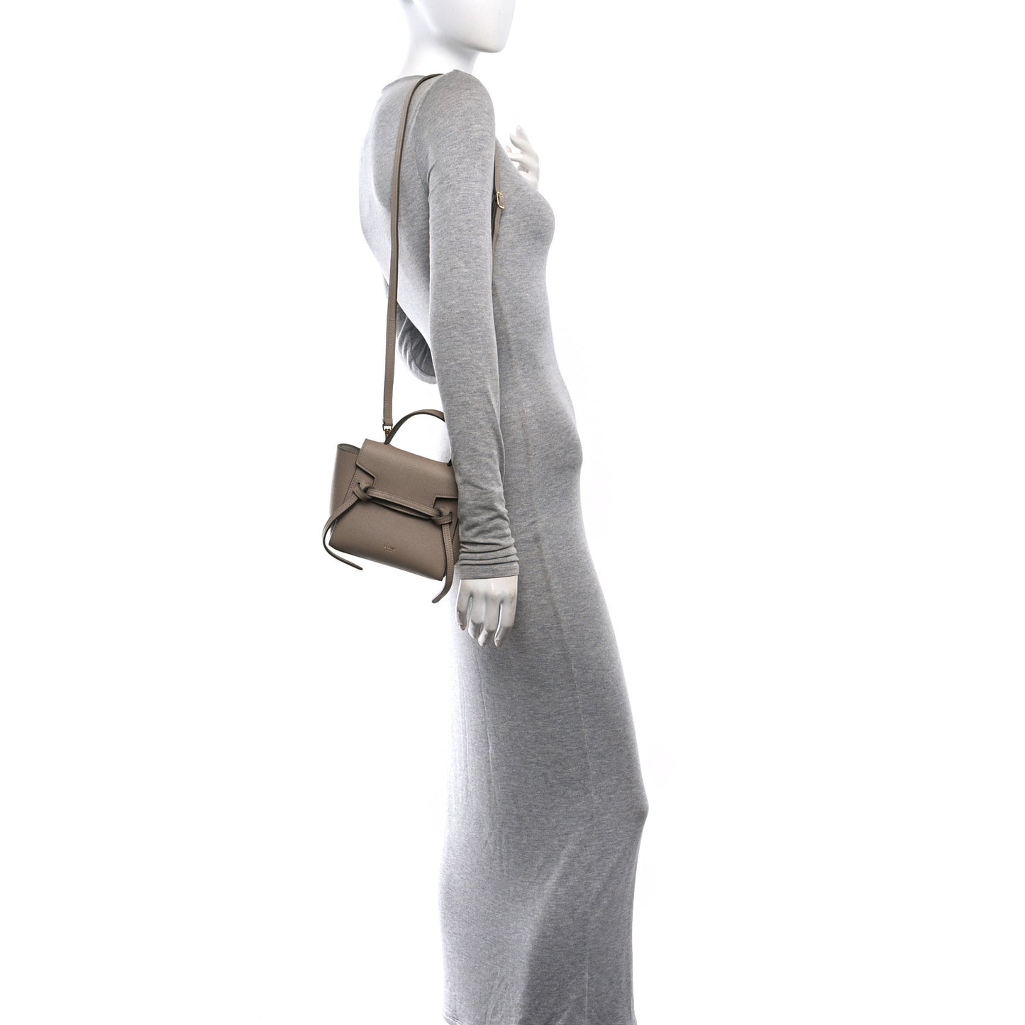 Grained Calfskin Pico Belt Bag Light Taupe