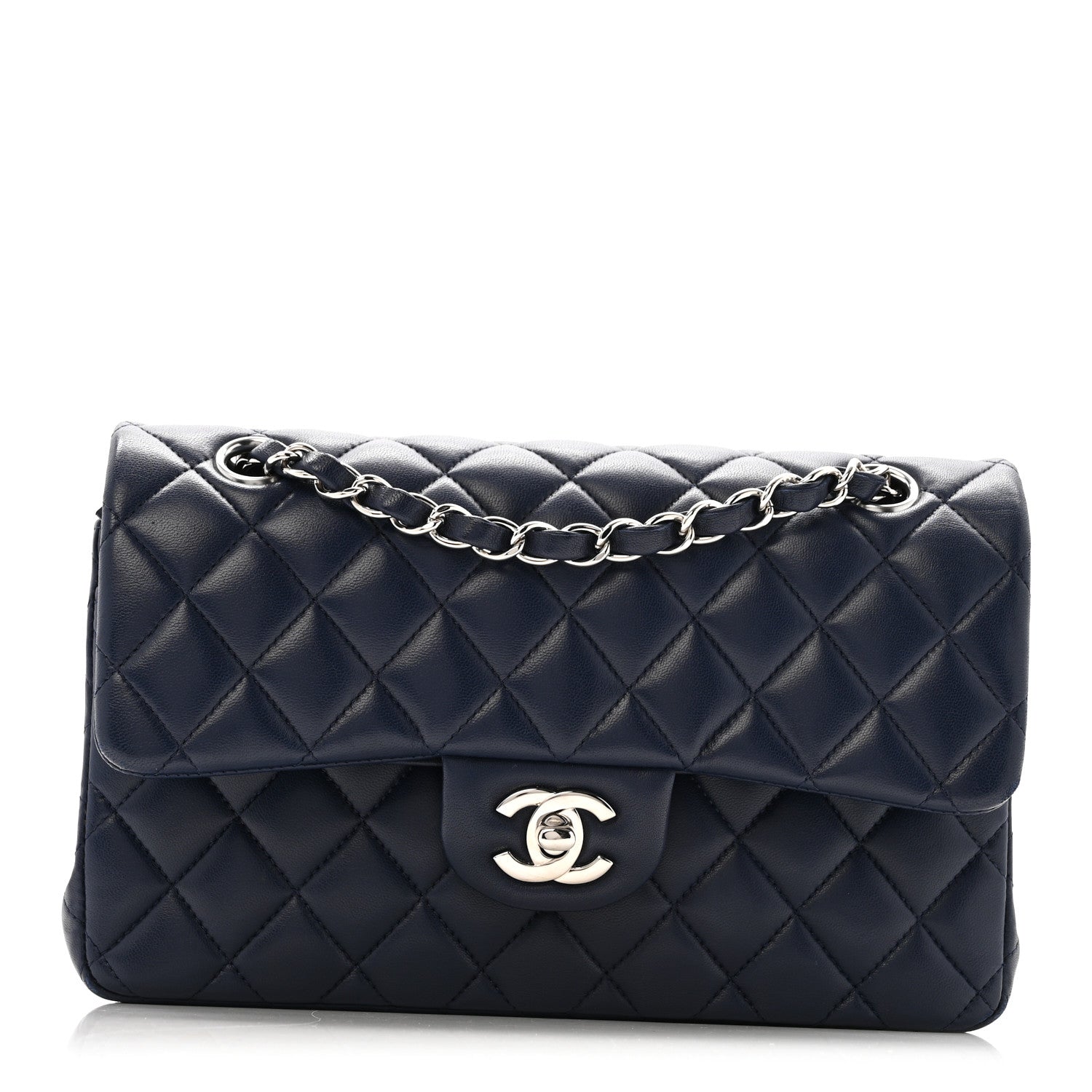 Chanel Lambskin Quilted Small Double Flap Blue 1 of 13