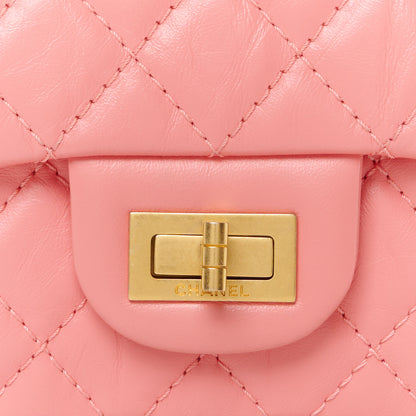 Chanel Aged Calfskin Quilted 2.55 Reissue Mini Flap Pink 8 of 11