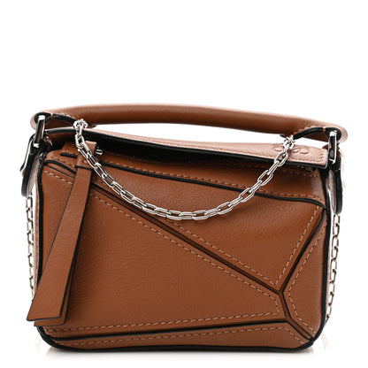 Loewe Calfskin Nano Puzzle Bag Tan 1 of 10