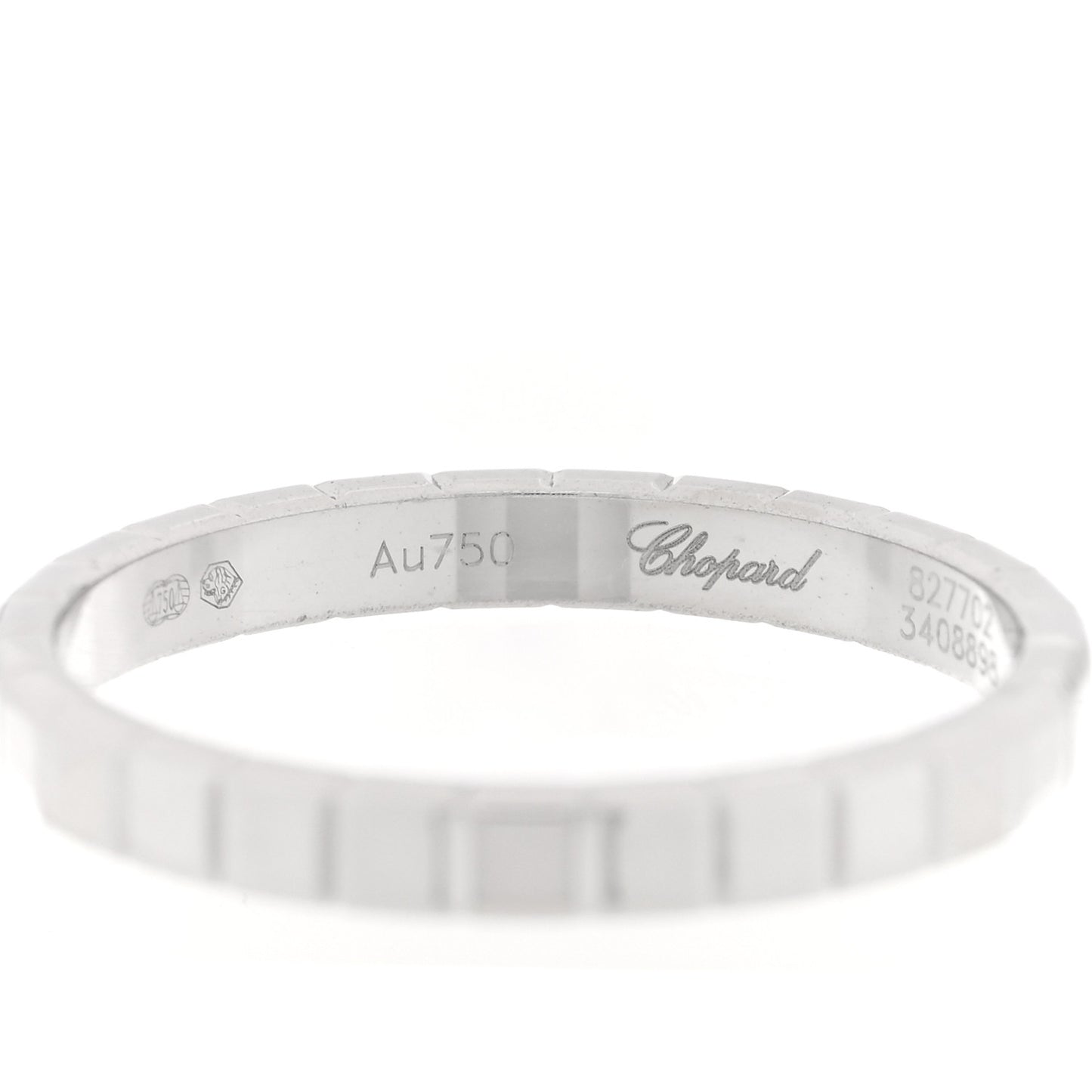 18K White Gold Ice Cube Band Ring 53 6.5