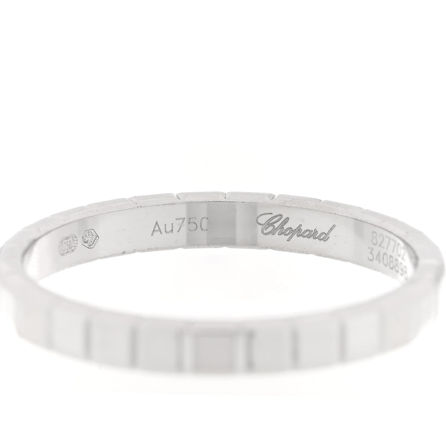Chopard 18K White Gold Ice Cube Band Ring 53 6.5 4 of 4