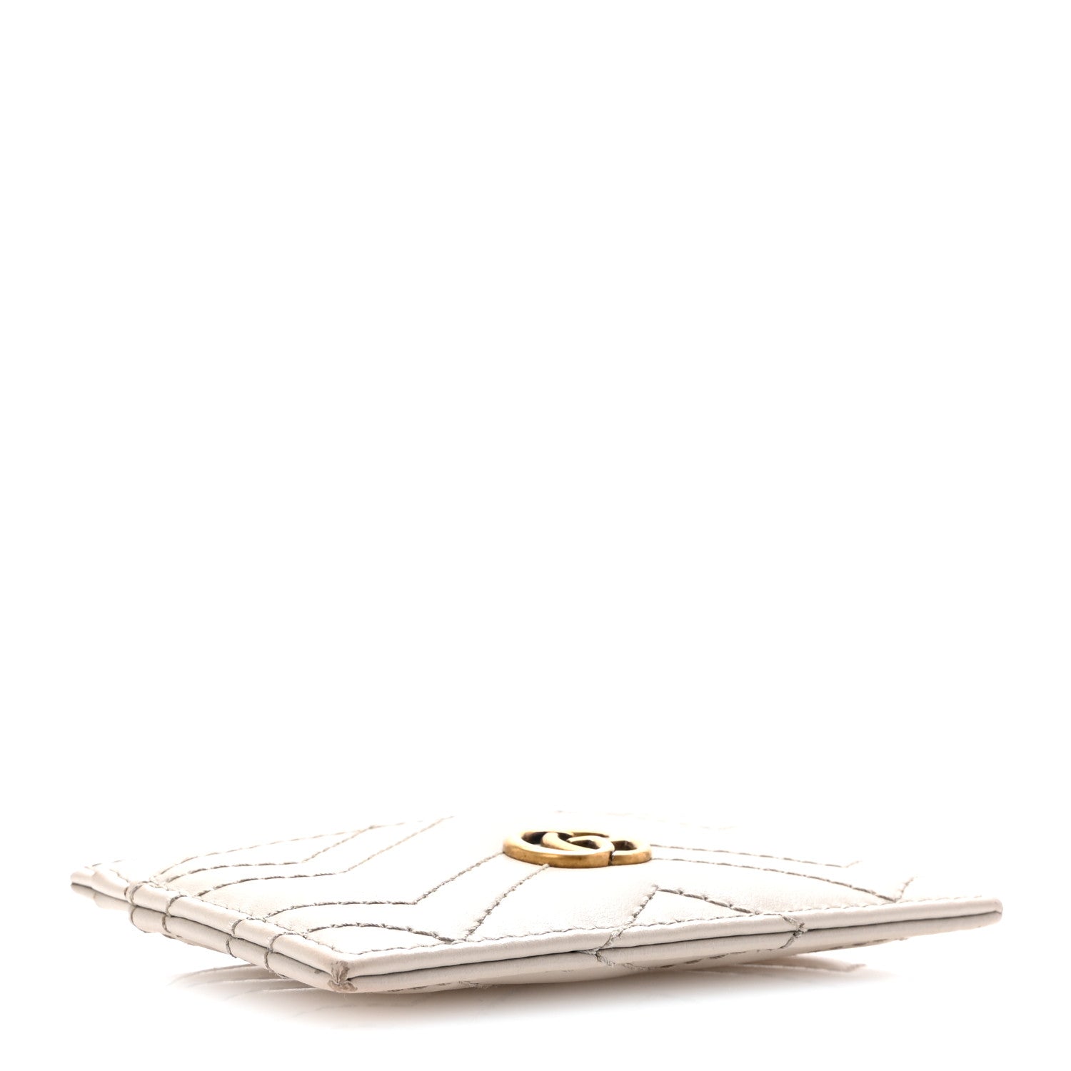 Gucci Calfskin Matelasse GG Marmont Card Holder Light Grey 4 of 6
