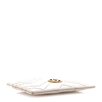 Gucci Calfskin Matelasse GG Marmont Card Holder Light Grey 4 of 6