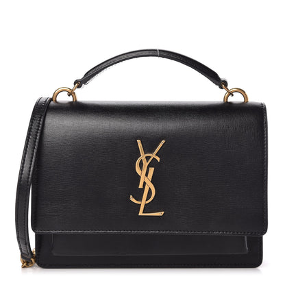 Saint Laurent Calfskin Monogram Sunset Chain Wallet Black 1 of 10