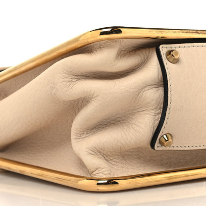Chloe Grained Calfskin Medium Sally Flap Bag Cream 11 of 13