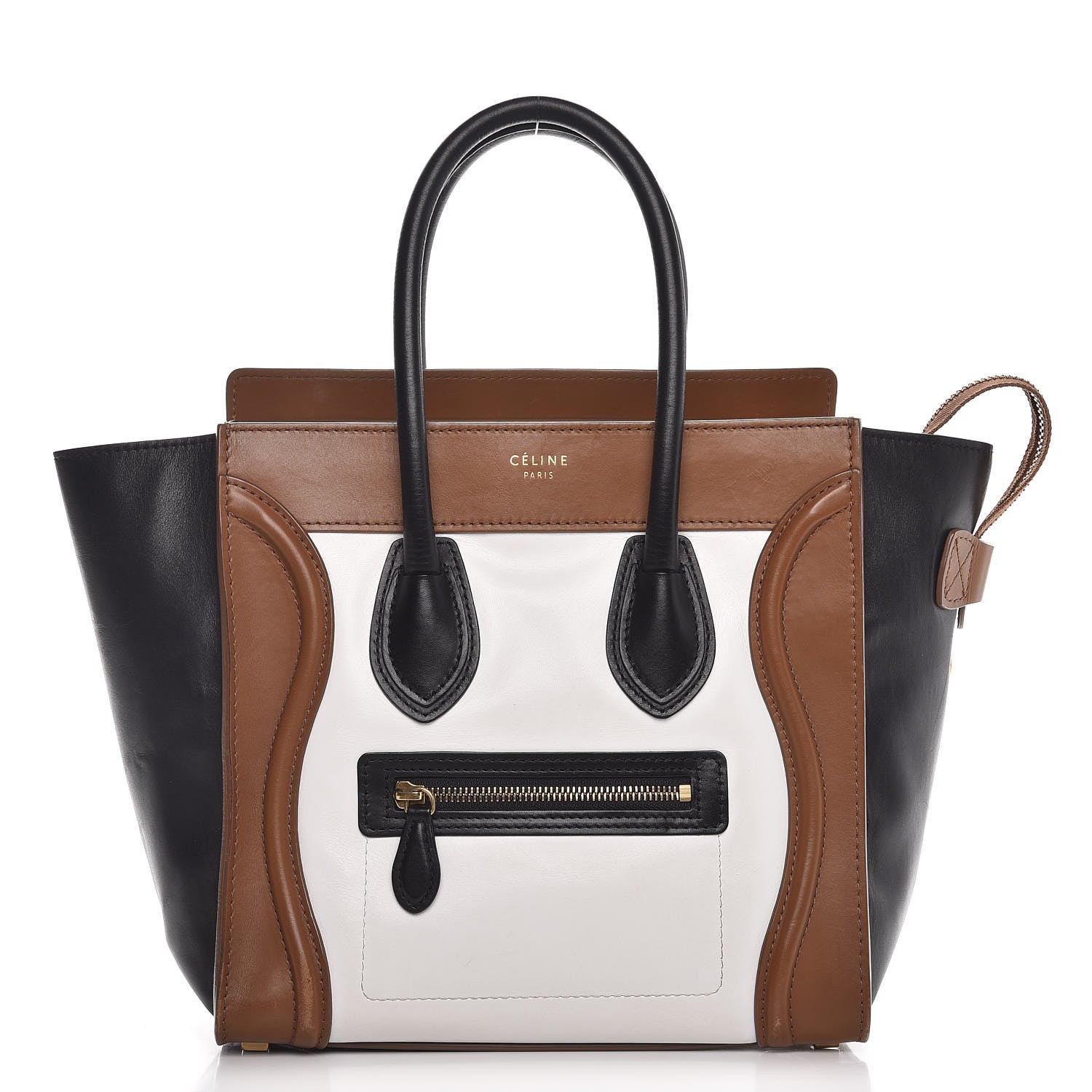 Celine Smooth Calfskin Tri-color Micro Luggage Brown 1 of 18