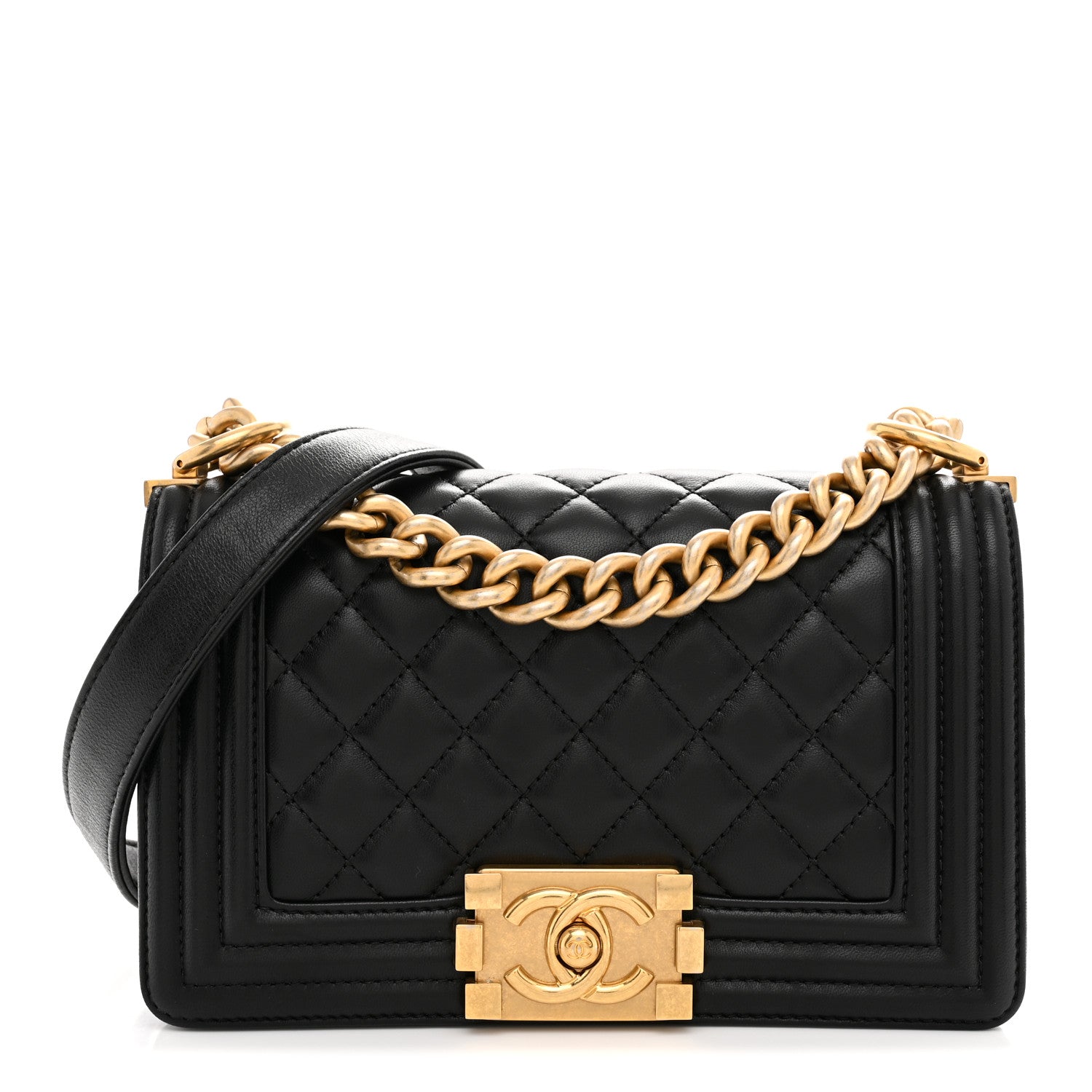 Chanel Lambskin Quilted Small Boy Flap Black 1 of 11
