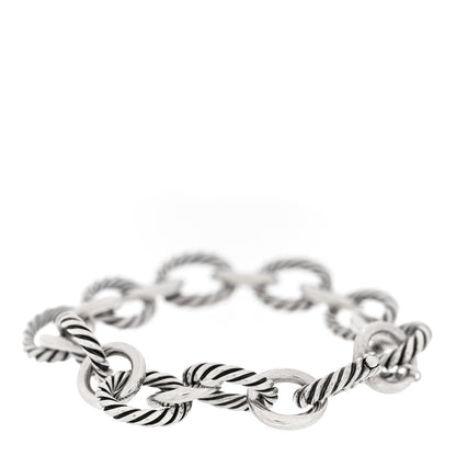 David Yurman Sterling Silver 12mm Large Oval Link Bracelet 2 of 3