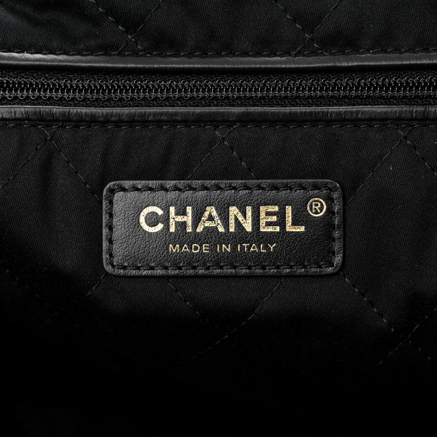 Calfskin Quilted Small Chanel 22 Black