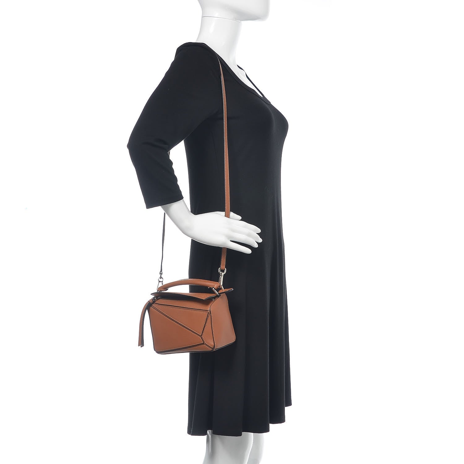 Loewe Calfskin Mini Puzzle Bag Tan 2 of 8