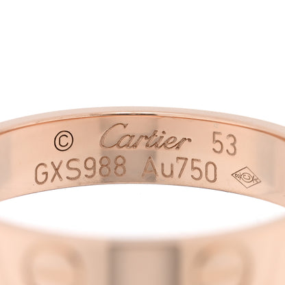 Cartier 18K Pink Gold 3.5mm LOVE Wedding Band Ring 53 6.5 4 of 4