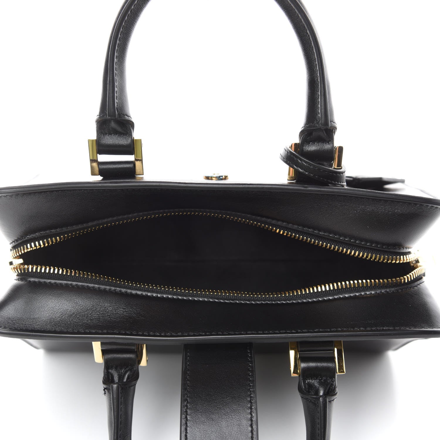 Saint Laurent Calfskin Monogram Baby Cabas Black 5 of 10