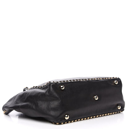 Valentino Garavani Vitello Medium Rockstud Tote Black 3 of 14