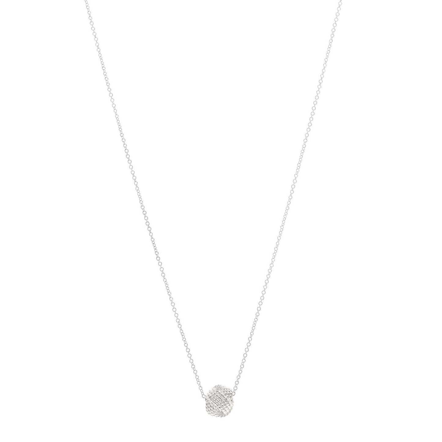 Sterling Silver Twist Knot Pendant Necklace