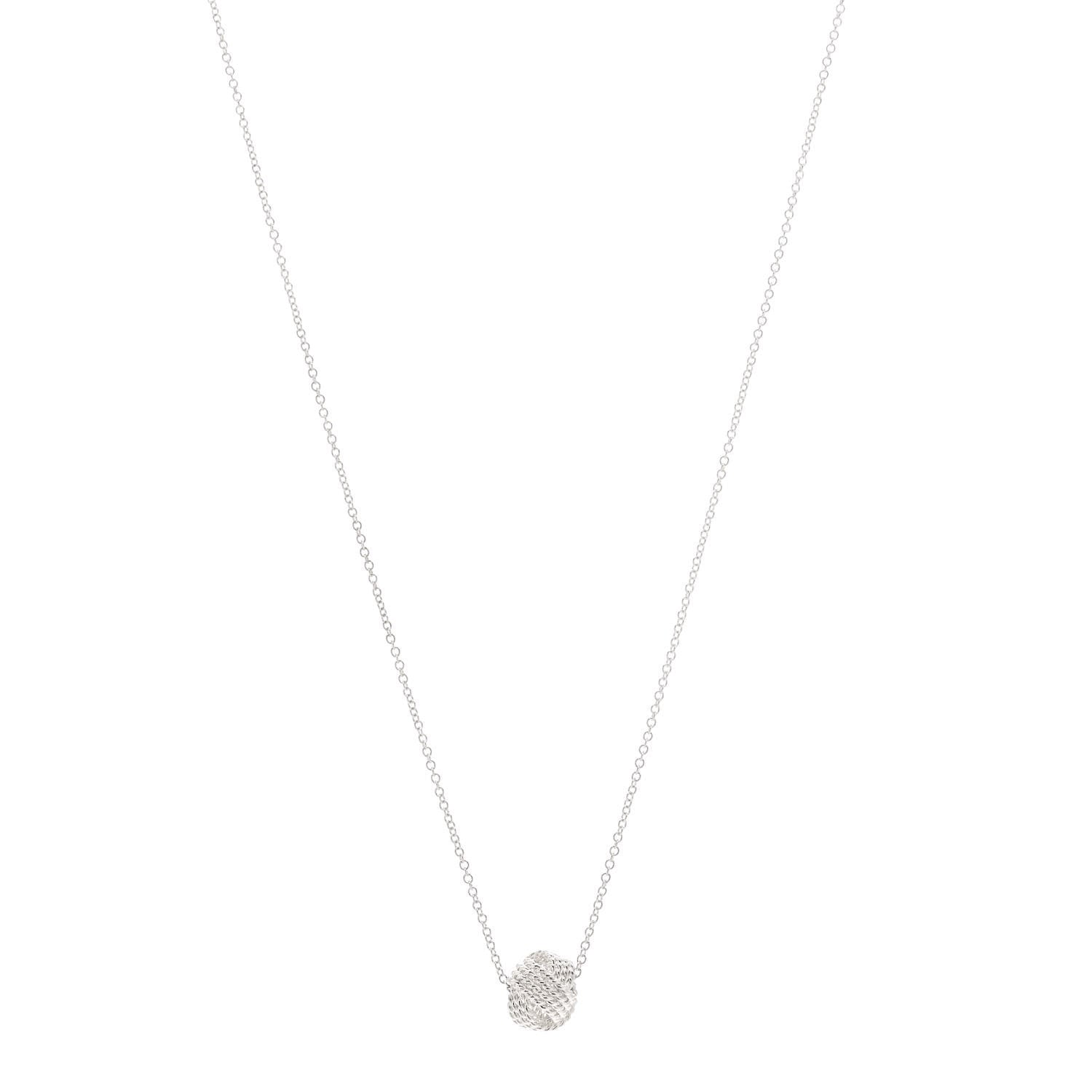 Tiffany Sterling Silver Twist Knot Pendant Necklace 1 of 5
