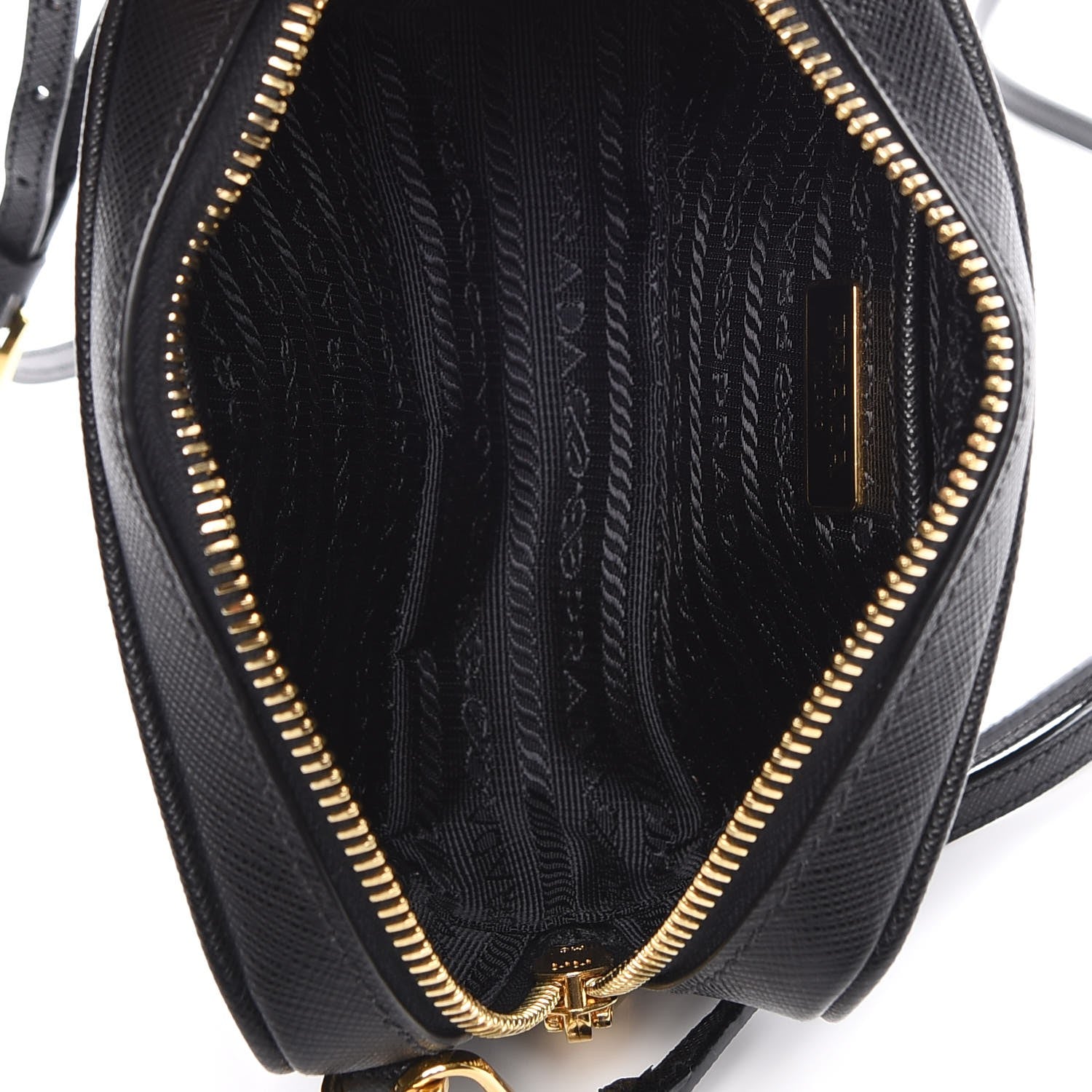 Prada Saffiano Mini Camera Crossbody Bag Nero Black 6 of 10