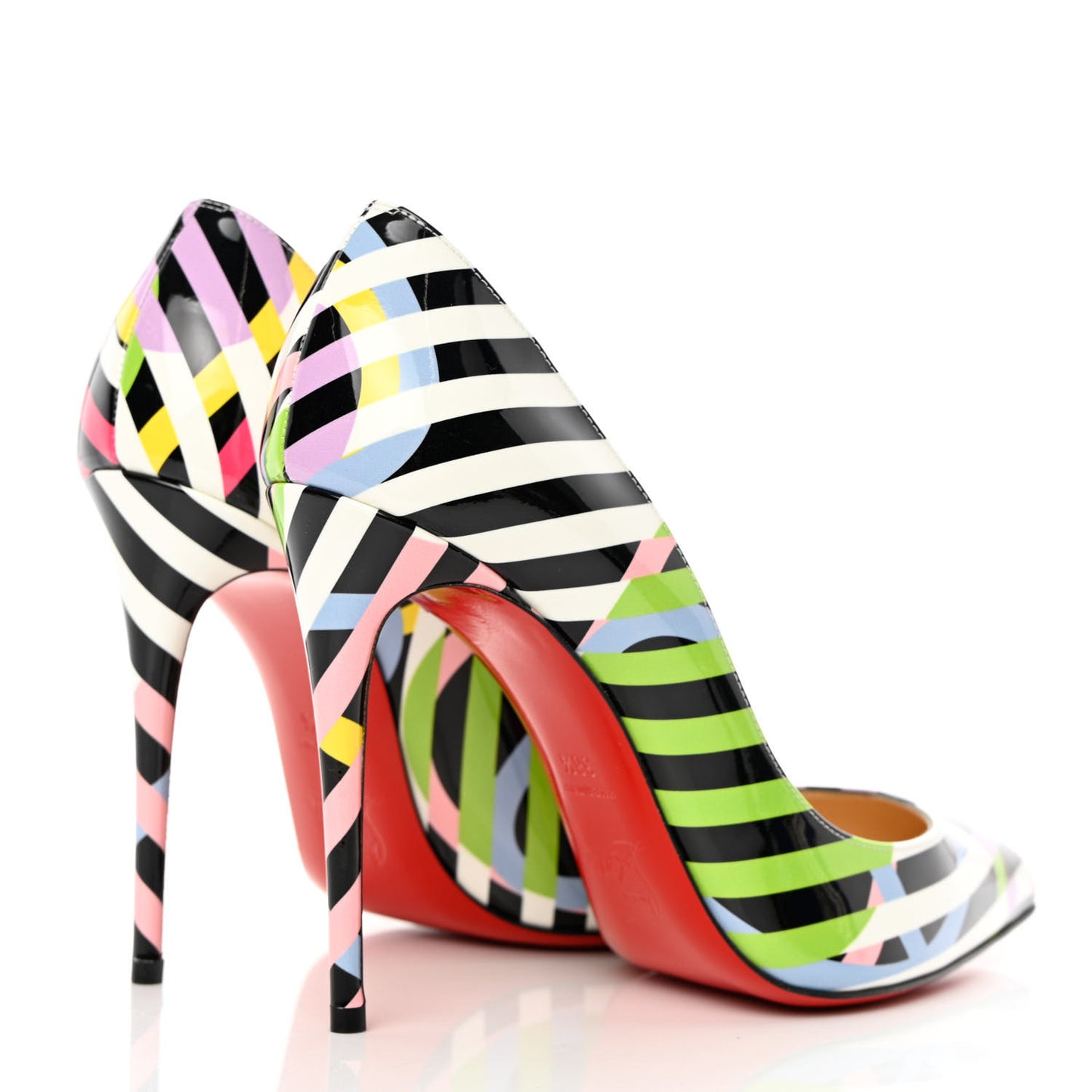 Patent Cinestripes Pigalle Follies 100 Pumps 38.5 Multi