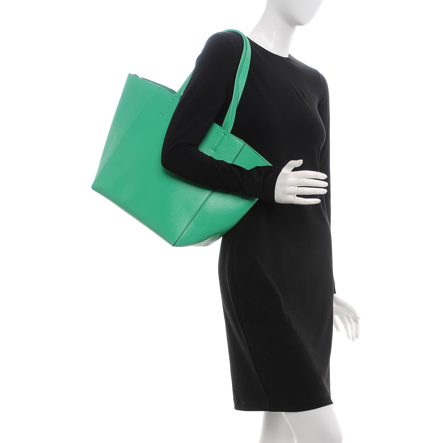 Celine Grained Calfskin Small Horizontal Cabas Phantom Mint 2 of 9