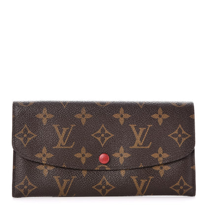 Louis Vuitton Monogram Emilie Wallet Red 1 of 6