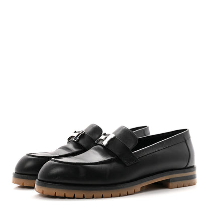Hermes Calfskin Womens Faubourg Loafers 40 Black 4 of 9