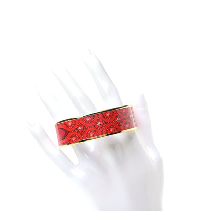 Hermes Enamel Printed Colliers de Chiens Wide Bracelet 65 2 of 5