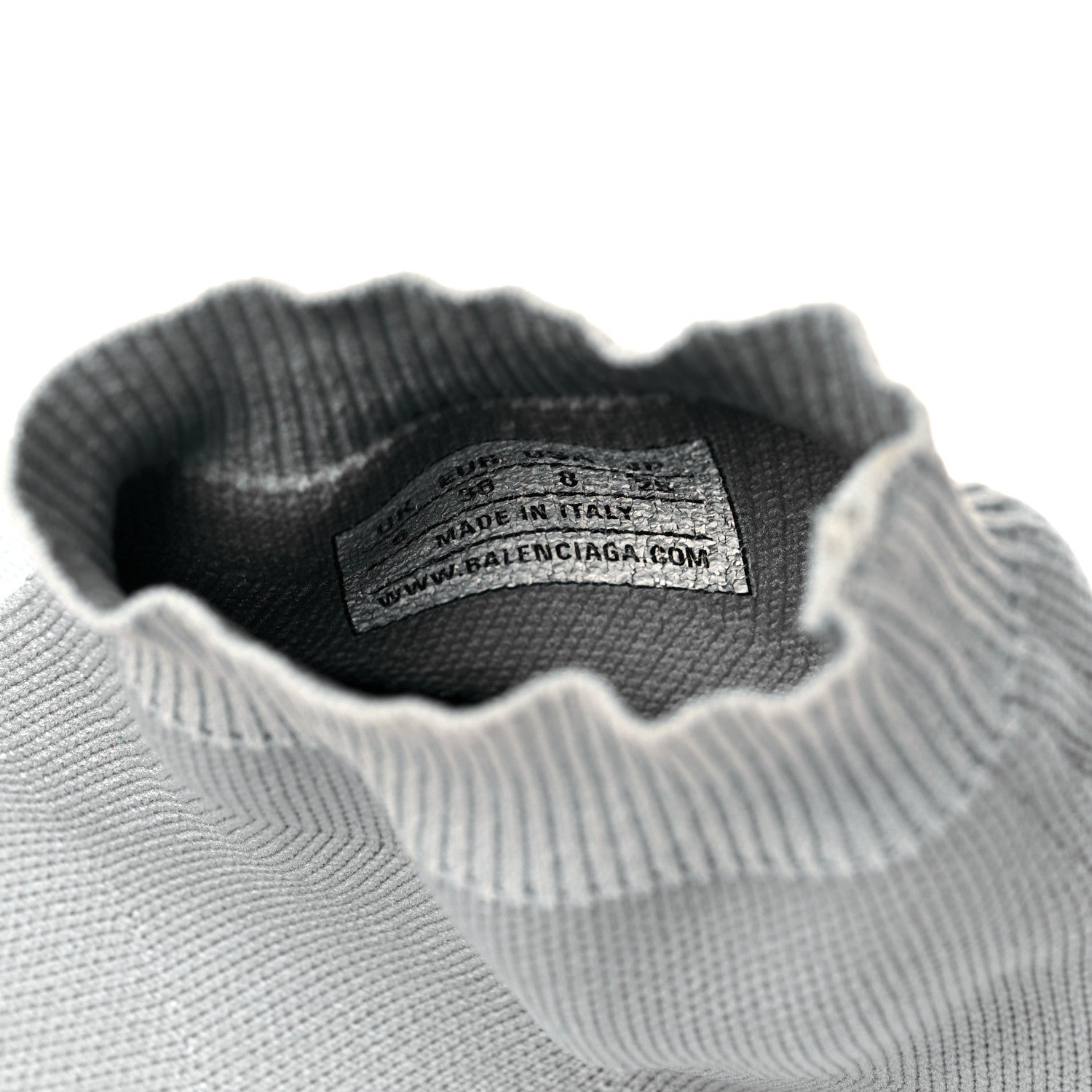 Balenciaga Neoprene Knit Womens Speed Sneakers 38 Gris Roche 8 of 9