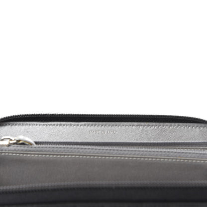 Chanel Lambskin Camellia Embossed Large Zip Around Gusset Wallet Black 7 of 8