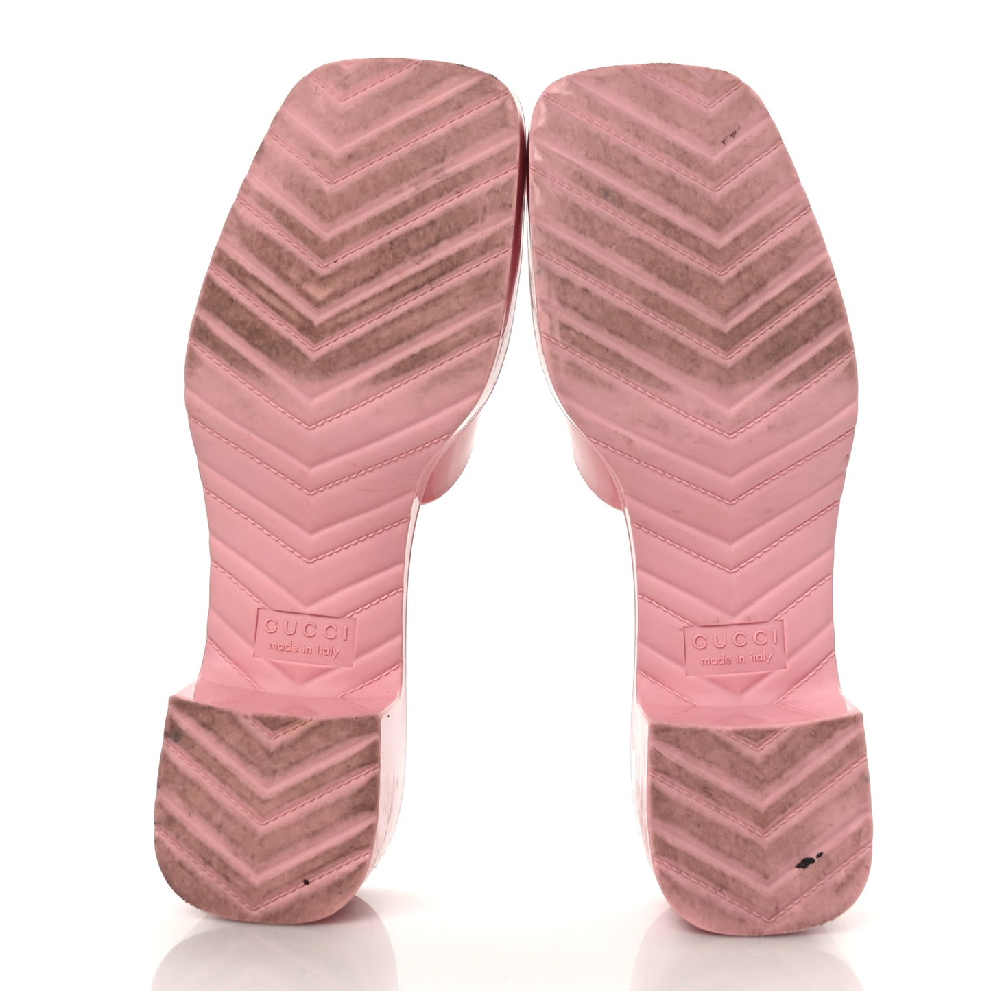 Rubber Gucci Logo Womens Platform 20/60mm Slide Sandals 37 Wild Rose