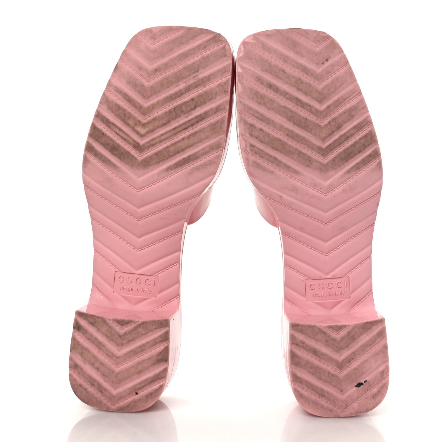 Gucci Rubber Gucci Logo Womens Platform 20/60mm Slide Sandals 37 Wild Rose 5 of 10