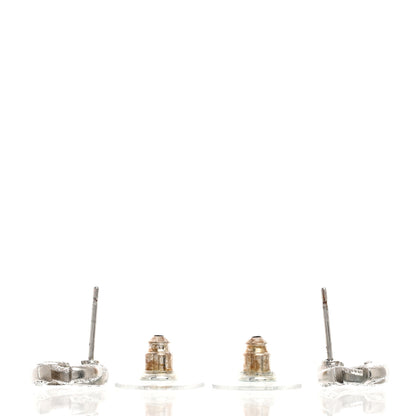 Chanel Crystal Mini CC Earrings Silver 3 of 5